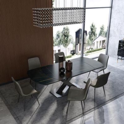 Modern Home Restaurant Marble Stone/ Sintered Stone Table Top Dining Set