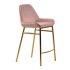 Modern Fabric Velvet Bar Chair Stools with Golden Chrome Leg