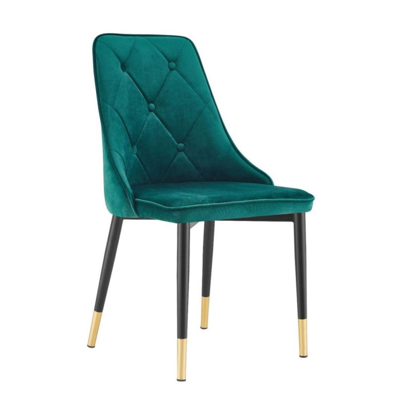 2019 High Quality Modern Restaurant Furniture Premium Metal Velvet Fabric Chairs