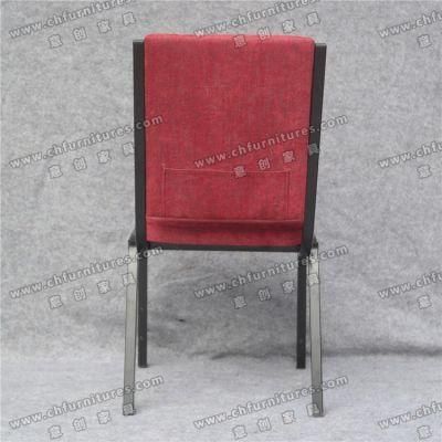 Yc-G71-1 Comfortable Red Cover Fabric Stacking Metal Church Chairs