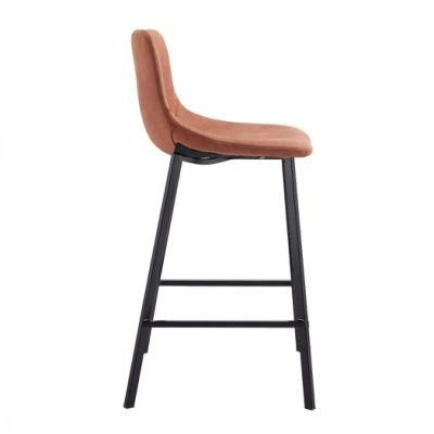 Fabric Dining Chair with Many Color Fabric High Quality Velvet Nordic Dining Chair Modern Fabric Metal Leg High Back