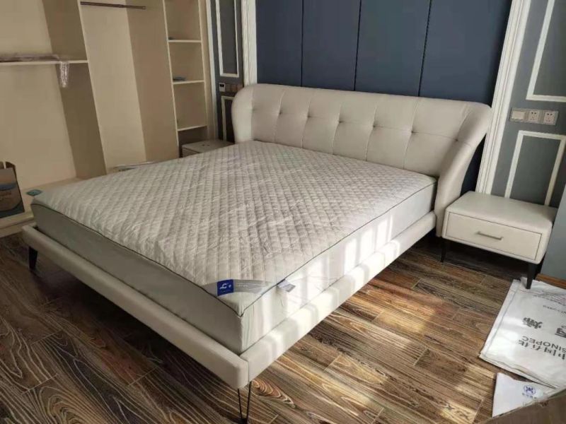 Modern Elegant Design Bedroom Home Furniture King Size Bed Single Bed Fabric Bed Gc1818