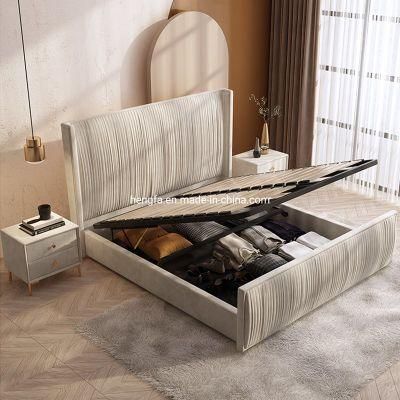 Wholesale Bedroom Furniture Set Multifunctional storage Fabric Bed