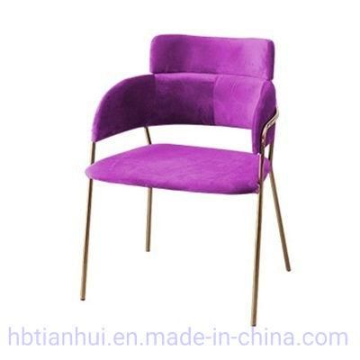 Hot Sale Dining Room Furniture Armless Velvet Beatles Chair Modern Restaurant Used Dining Chairs