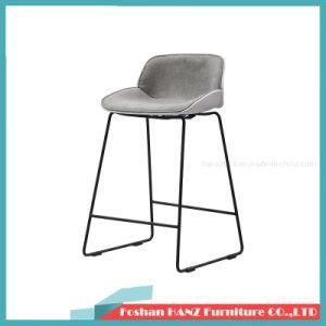 Customize Brushed Stainless Steel Bar Furniture PU Leather Seat Bar Chair High Stool