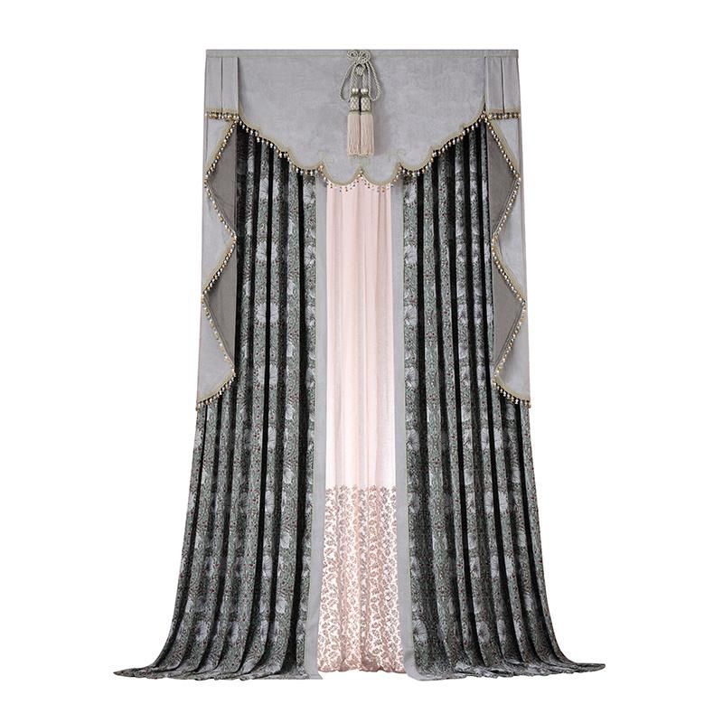 High-End Luxury Blackout Velvet Curtain Fabric Velvet Curtains for Hotel Villa Apartment Bedroom Living Room Velvet Curtain