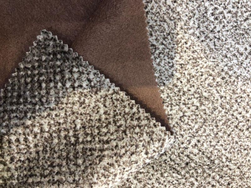 100%Polyester Printed Knitting Velvet Upholstery Fabric for Sofa