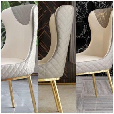 High Quality Banquet Chair with Leather Cushion and Metal Legs