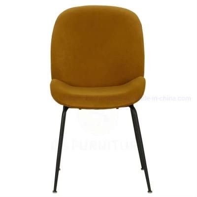 High Quality Home Restaurant Furniture New Design Coffee Hotel Leisure Upholstered Velvet Fabric Dining Room Chair