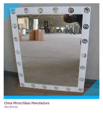 5mm Silk Screen Printed Silver Mirror From Qingdao (SMI-SC1001)