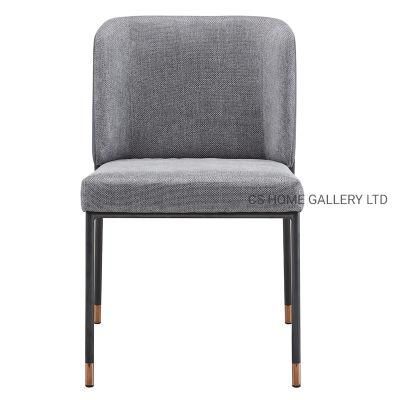 Metal Home Indoor Furniture Factory Modern PVC Fabric Restaurant Dining Chair