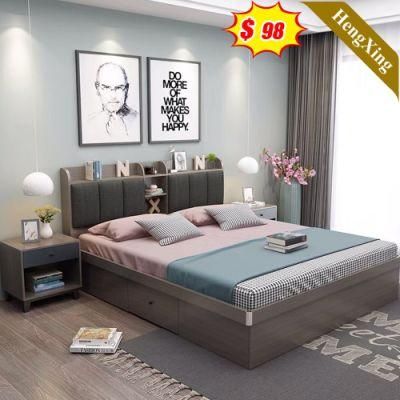 Modern Leather Fabric Headboard Bedroom Set Furniture Living Room Sofa Folding King Bed