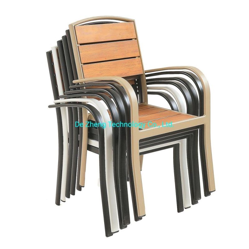Garden Outdoor PS Wood Aluminum Restaurant Bistro Bar Chair Set