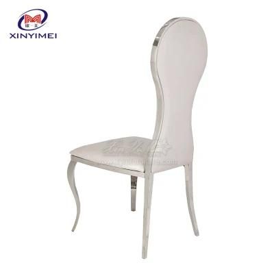 Factory Price Stainless Steel High Back Upholstered Chair