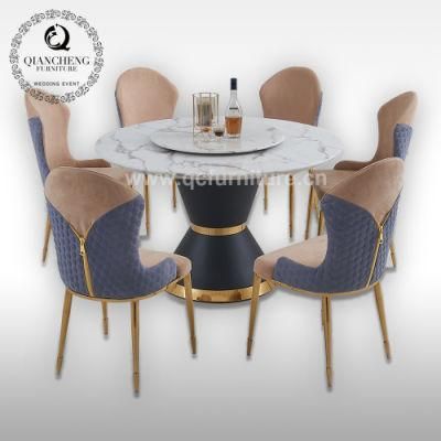 European Style Modern Golden Metal Stainless Steel Legs Dining Chair