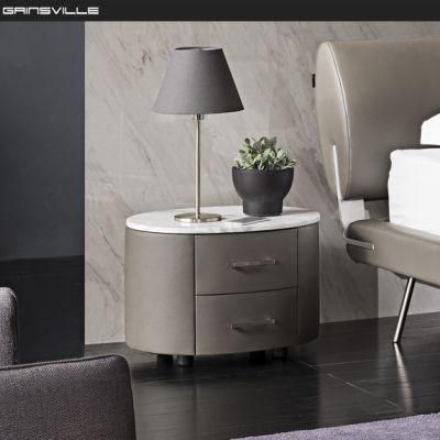 Minalistic Modern Bedroom Furniture Style Apartment/Hotel Platform Leather Bed