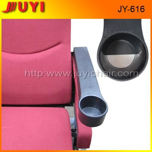 Jy-616 Factory Price Fabric Chair with Arm Chair with Cup Holder for Sale Plastic Armrest Chair