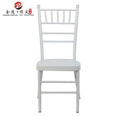 Banquet Restaurant Dining Furniture Stacking Weddings Metal Aluminum Iron White Wholesale Resin Tiffany Silla