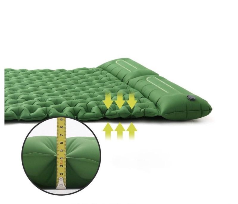 Double Inflatable Camping Mattress Widened Outdoor Air Bed Lunch Mat Waterproof Mat TPU Double Inflatable Pillow