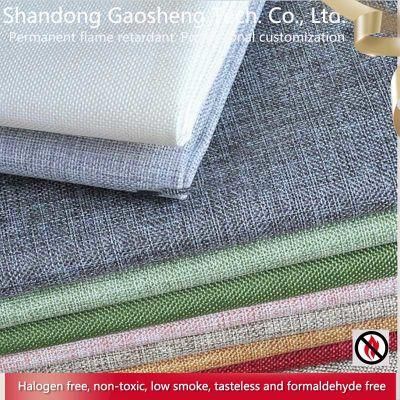 Flame Retardant Polyester Linen-Look Fabric for Living Room Sofas