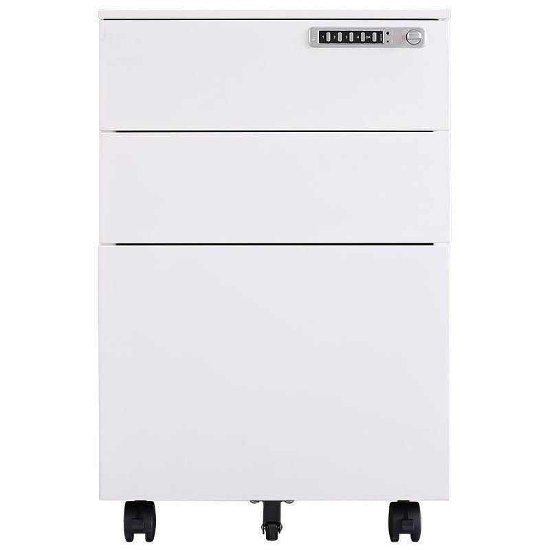 Full Color Office Documents Sale File Movable Metal Pedestal 3 Drawer Stainless Steel Mobile Filing Cabinet
