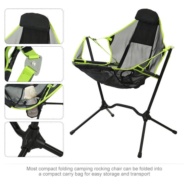 New Easy Transport Garden Party Folding Rocking Chair