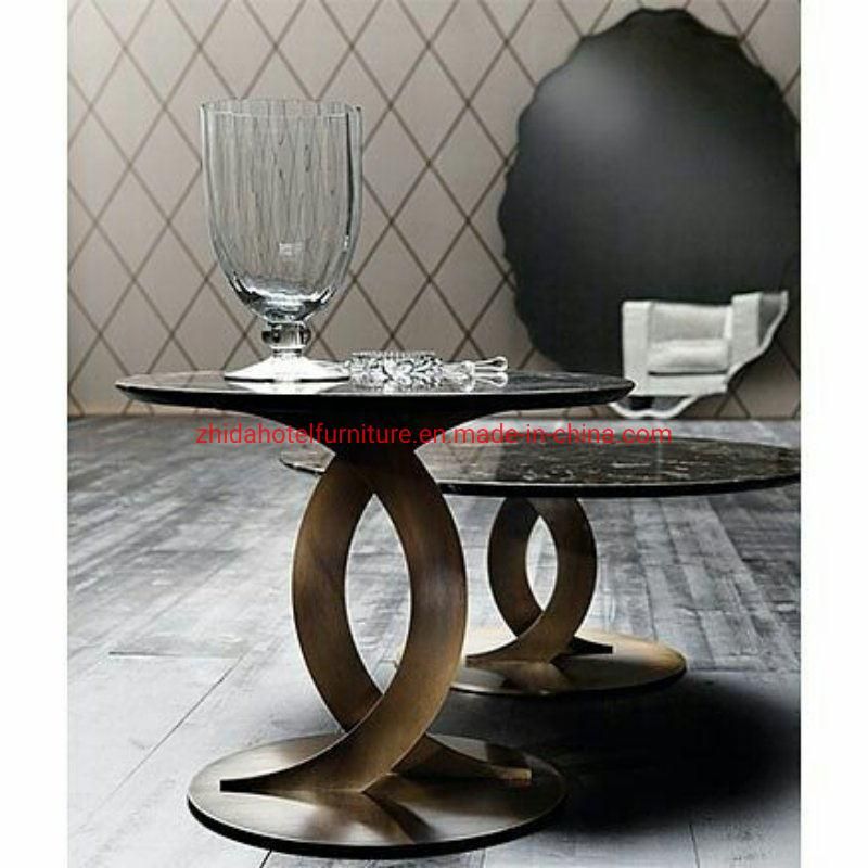 Hotel Stainless Steel Round Coffee Table Living Room Furniture Tea Table