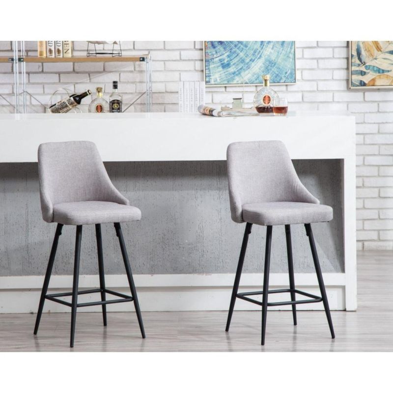 Black Simple Fixed Base Back High Height Adjustable Upholstered Stools Bar Chairs Kitchen Modern Leather Barstool