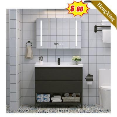 Light Luxury Home Bathroom Furniture Marble Ceramic Basin Modern Bathroom Vanity Cabinet with Mirror (UL-22BT126)