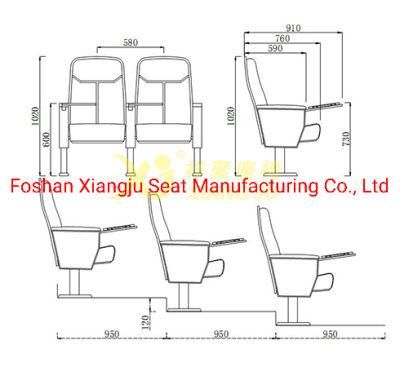 Morden Education Lecture Hall Classroom Conference Auditorium Church Cinema Chair with Table