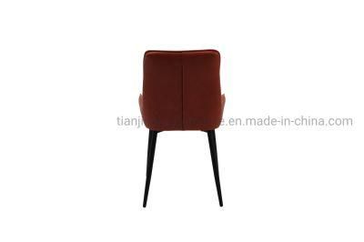 High Quality PU Leather Dining Chair with Black Leg Chair Legs Modern Luxury Chair