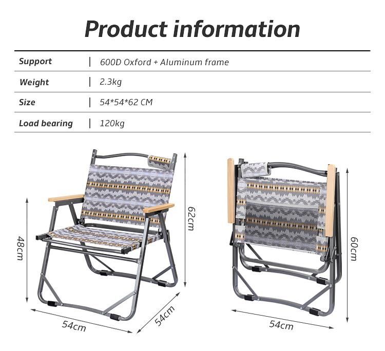 2021 New Picnic Aluminum Folding Camping Aluminum Chair