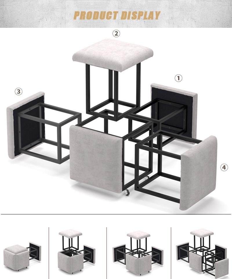 Multifunuare Stool Home Coffctional Living Room Storage Sofa Low Stool Economical Folding Magic Cube Combinat Stool Sofa