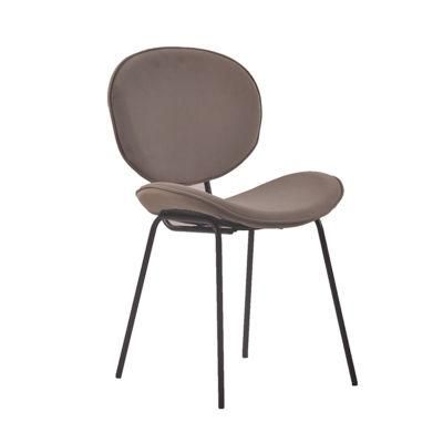 Cheap Custom Nordic Fabric Accent Dine Room Restaurant Chair with Metal Legs