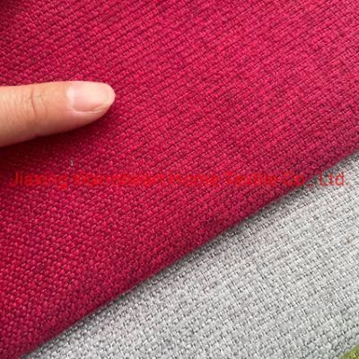 Woven Fabric Fake Linen Sofa Fabric for Couch Furniture Chair Cushion (JX003)