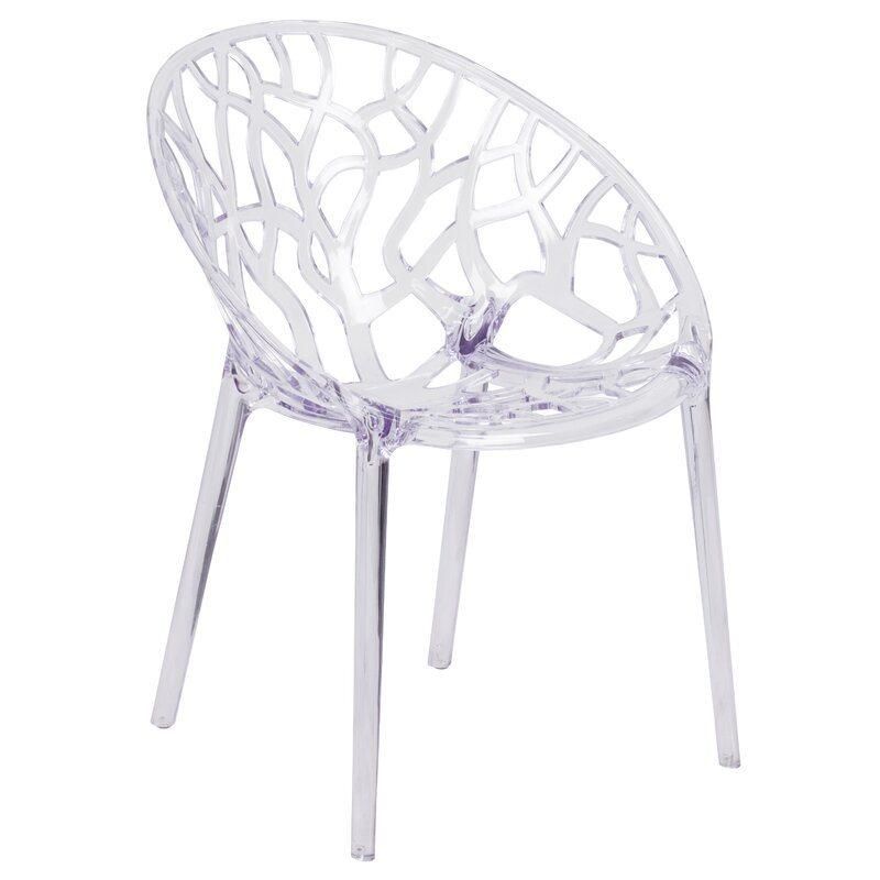 White Armrest Clear Acrylic Louis Wedding Ghost Chair