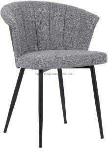 Modern Dining Chair Upholstered Leisure Chair Fabric Metal Chairs for Dining Room
