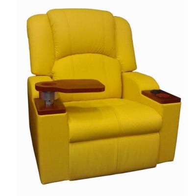 Cinema Seat Real Leather Electric Reclining Theatre Sofa Cinema Chair (VIP 2)