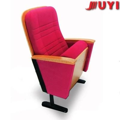 China Supplier Fire Proof Fabric Cover Steel Legs Upgrade Lecture Audience Collapsible Backrest Auditorium Chair
