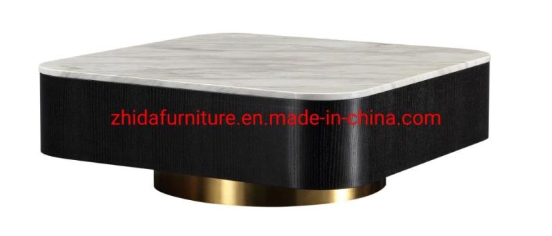 Modern Black Wooden Living Room Furniture Marle Top