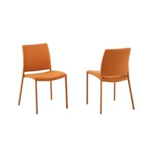 Modern Fashion Metal Foam Covered Fabric Dining Chair