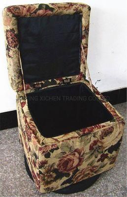 Idyllic Fabric 360 Rotation Square Box Dressing Stool