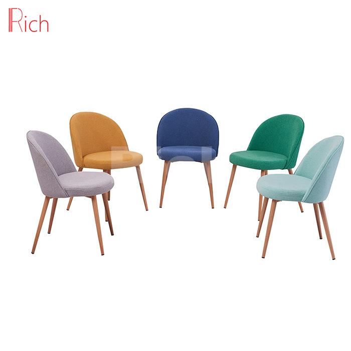Wooden Legs Modern Furniture Fabric Dining Room Chairs