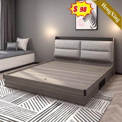 Wholesale Modern Hotel Bedroom Kids Bed Furniture Set Home Capsule Folding Wood Fabric King Size Bed