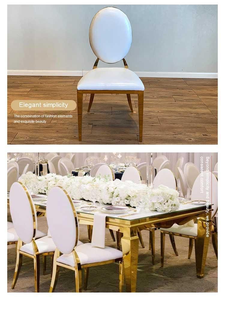 Furniture Luxury PU Modern High Back Wedding Dining Chair