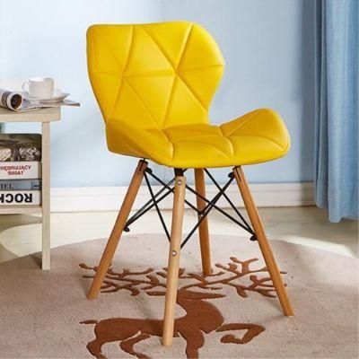 Adult Cafe Chair Home Furniture Side Chair Coffee Shop Relaxing Dining Chair with Solid Wood Leg