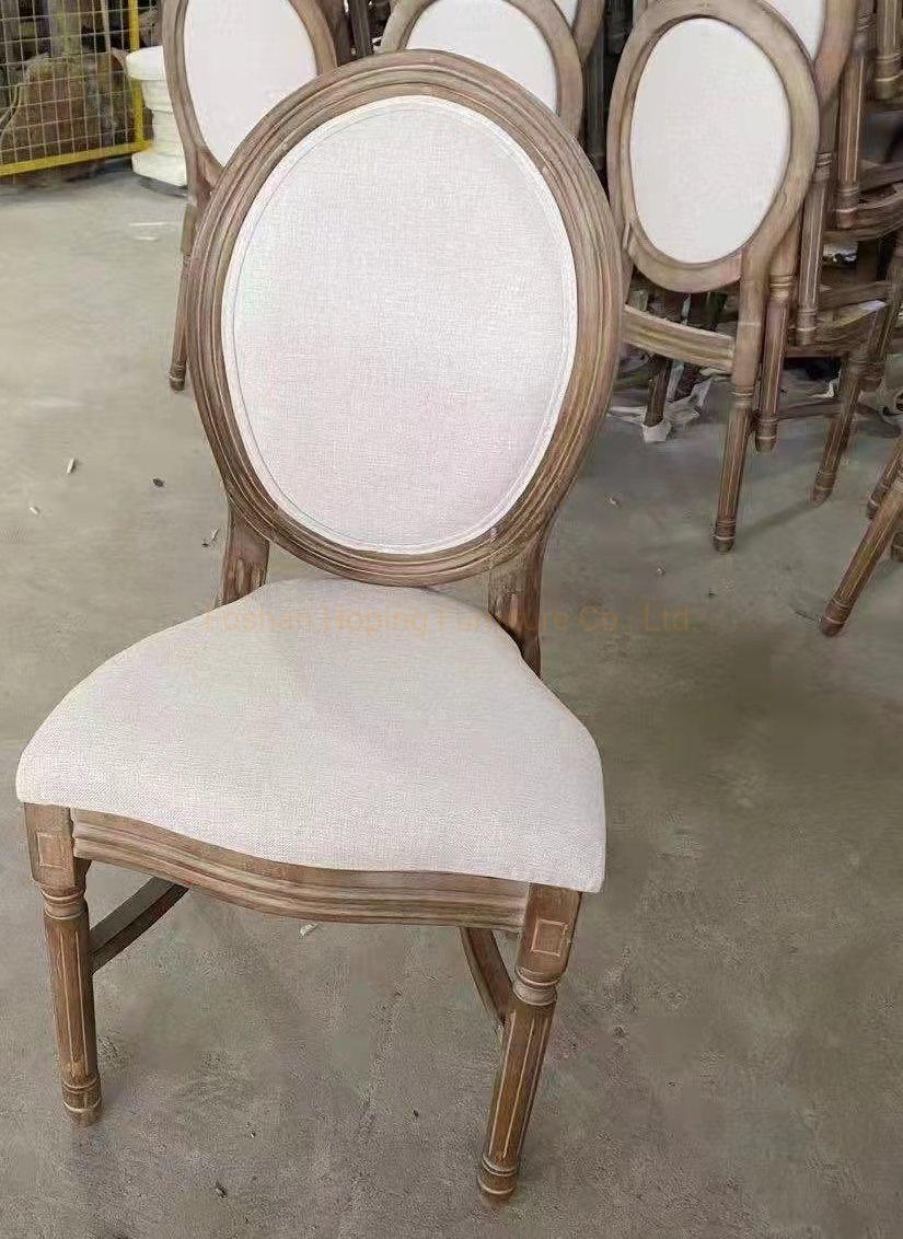 White Antique Dining Furniture Round Back Metal Wood French Wedding Chair Restaurant Cafe Resort Banquet Events Party Silla De Comedor