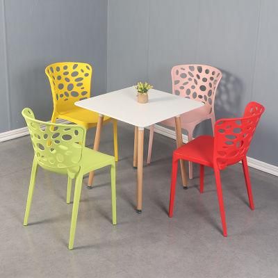 Red PP Plastic Dining Chair for Restaurant Quality out Door Chair