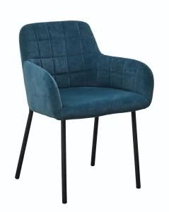 Modern Hotel Luxury Dining Room Chair Metal Velvet Fabric Restaurant Dining Chair