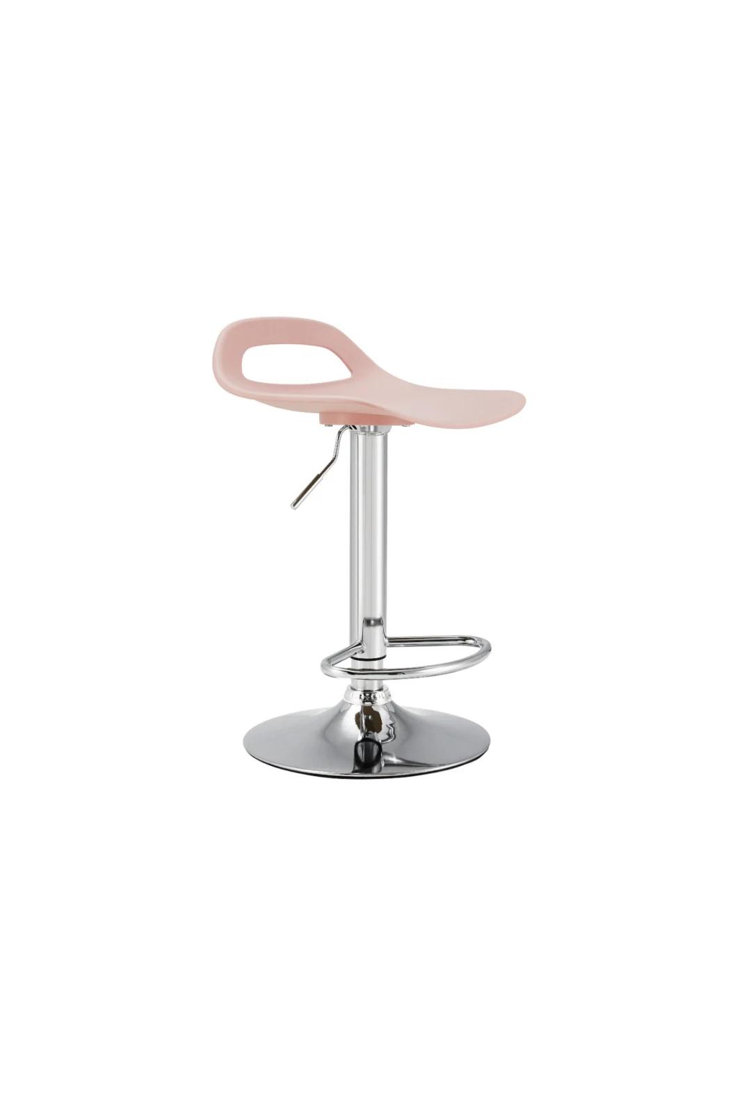 Adjustable Swivel ABS Seat Metal Stool Simple Plastic Bar Stool High Chair Bar Modern Kitchen Counter Top Bar Chair